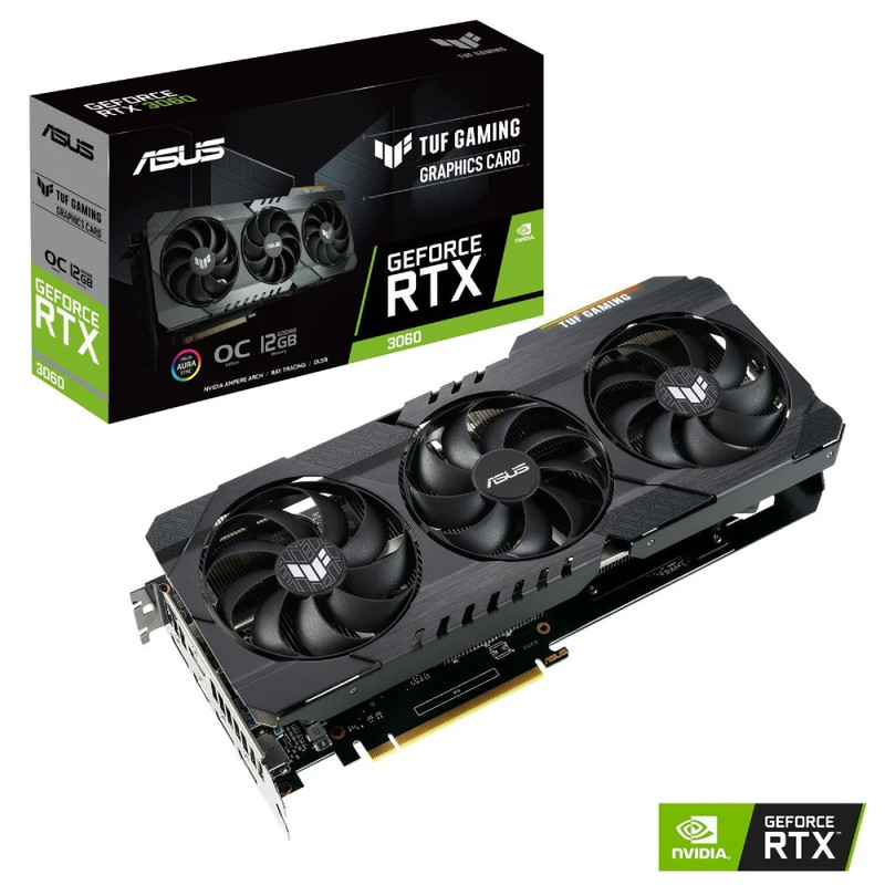 Asus TUF Gaming GeForce RTX 3060 V2 OC Edition 12GB GDDR6 Graphics Card - كرت الشاشة